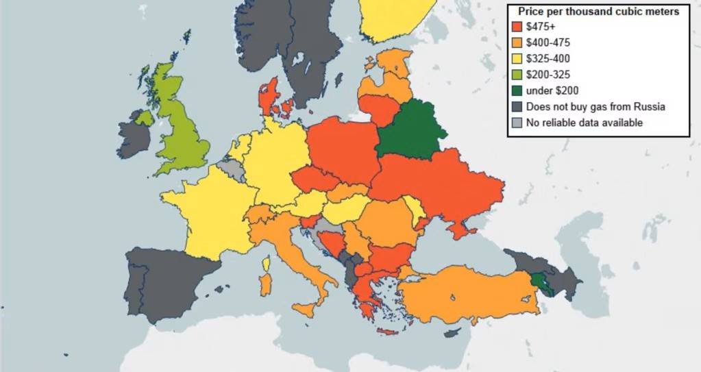 Цени на руския газ през 2013 г.